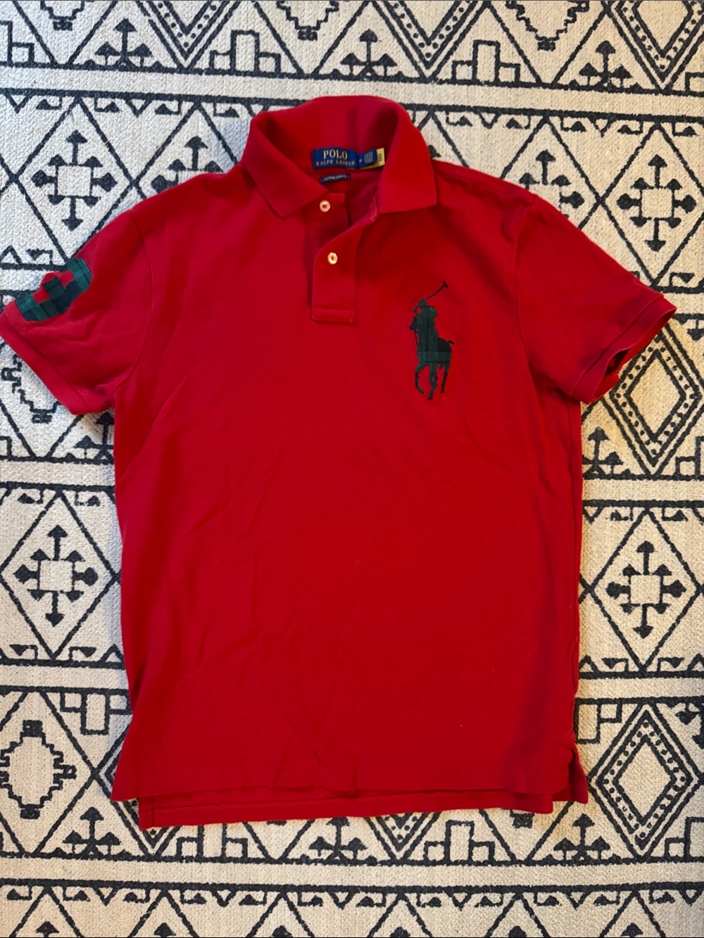 Polo by Ralph Lauren Unisex Red Polo with Navy Pony